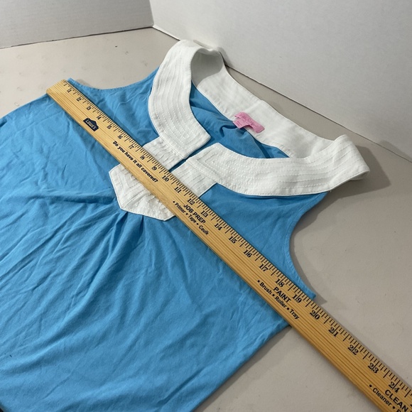 Lilly Pulitzer Blue and White Sleeveless Top Size XL - Picture 4 of 7
